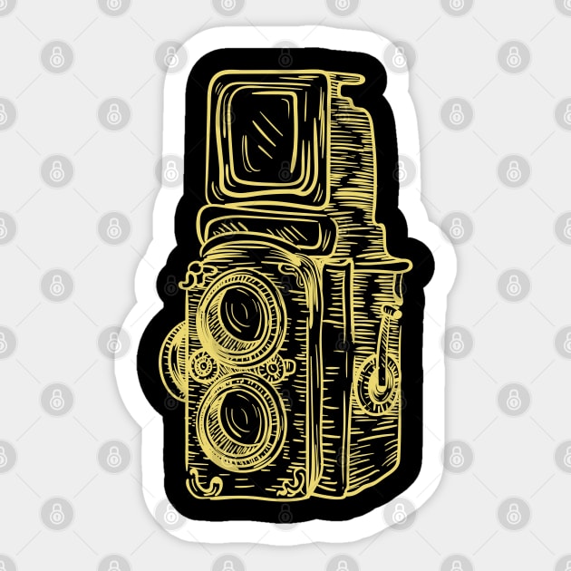 Vintage Camera Light Sticker by madeinchorley